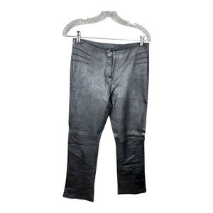 Cache Black Leather Pants